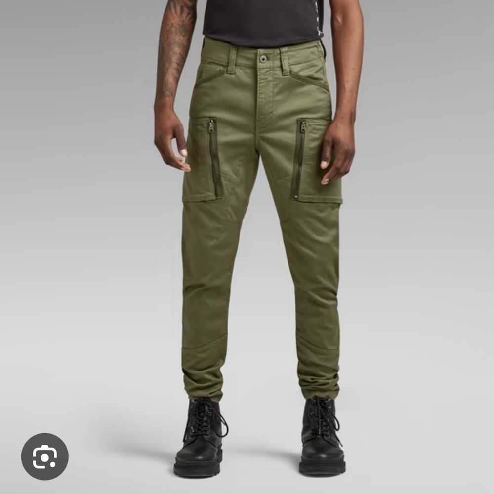 G-Star Green Cargo Pants with Tapered Fit